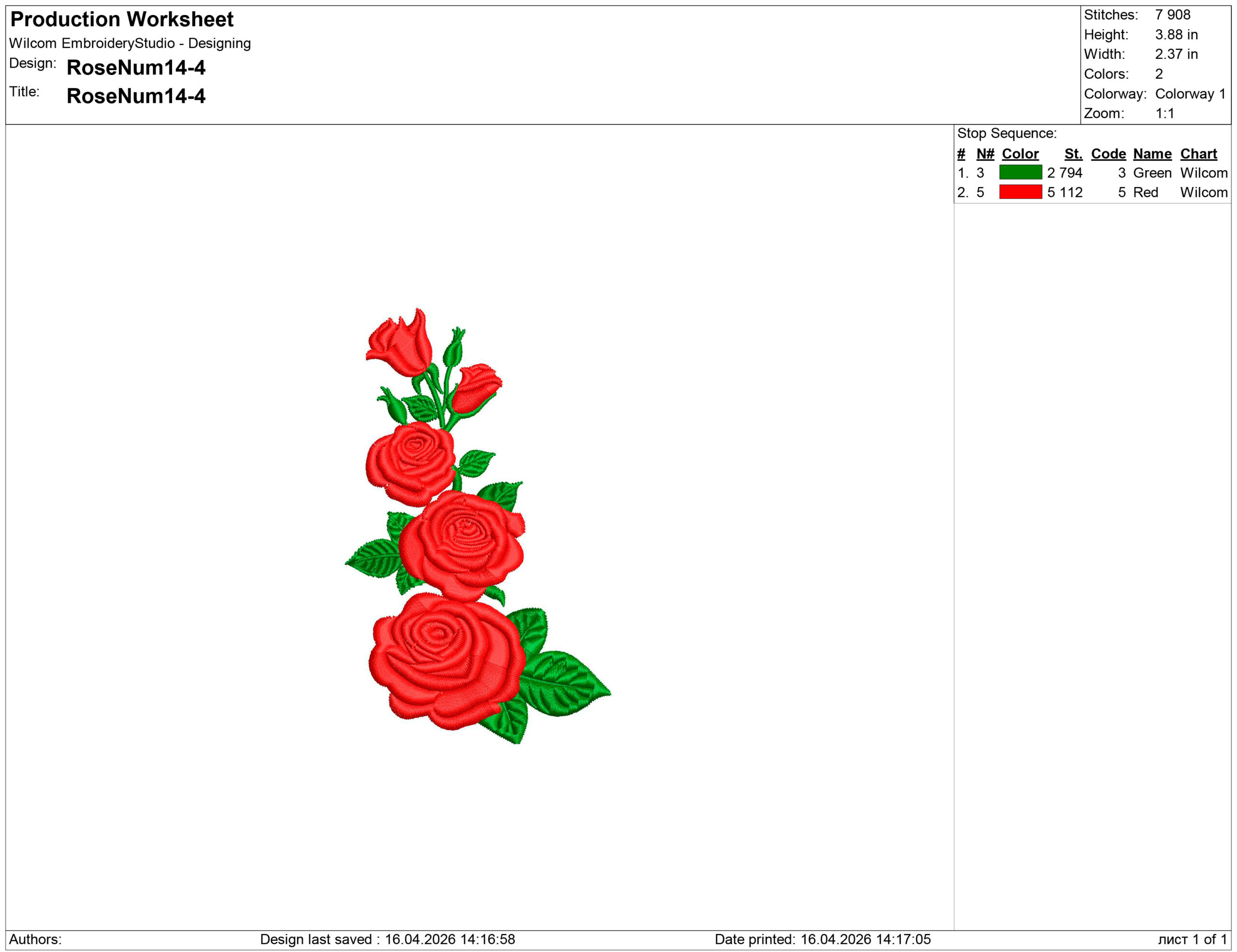 Five Rose Flowers Embroidery design files - Image 2