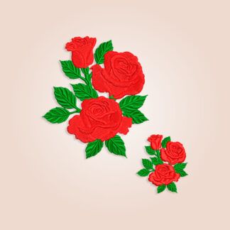 Branch of Red Roses Embroidery design files