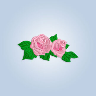 Two Pink Roses Embroidery design