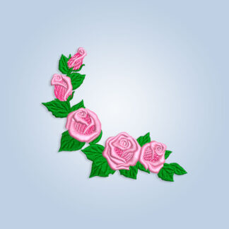Five Pink Roses Embroidery design files