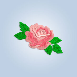 Five Leaves Rose Flower Embroidery design