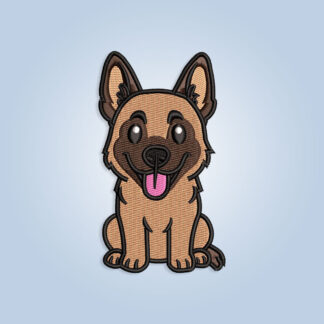 German Shepherd embroidery design