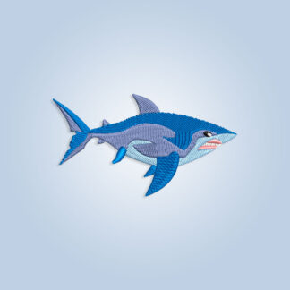White Shark Embroidery design
