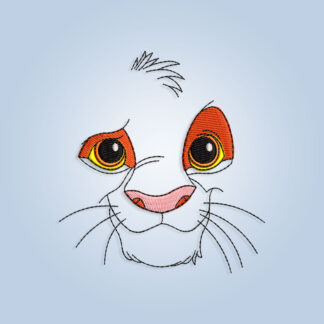 Lion face Embroidery design