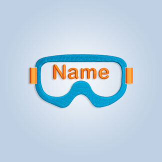 Diving mask Name frame Embroidery design files