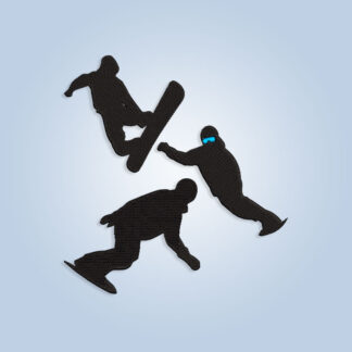 Snowboarder embroidery design