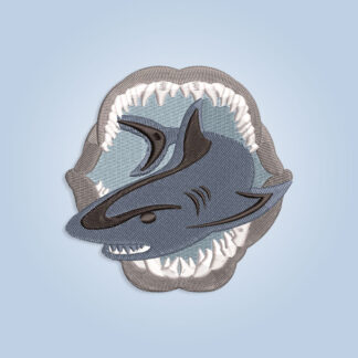 Jaws and Shark Embroidery design