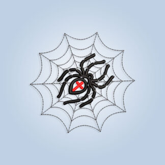 Spider on Web Embroidery design files