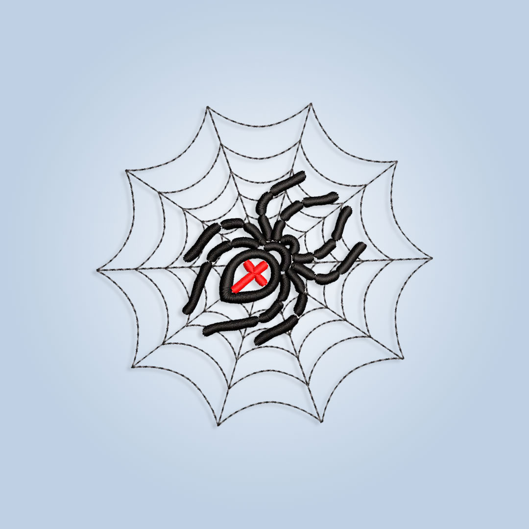 Spider on Web Embroidery design files