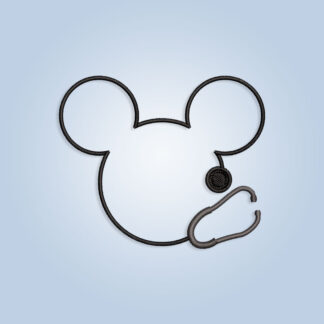 Mickey Mouse Stethoscope Embroidery design