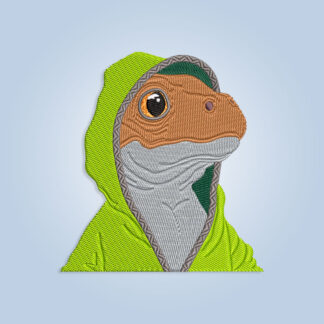 Baby Dinosaur in Hood Embroidery design