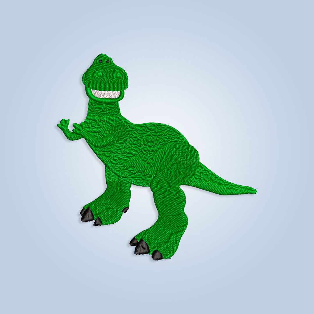 Rex the T Rex embroidery design