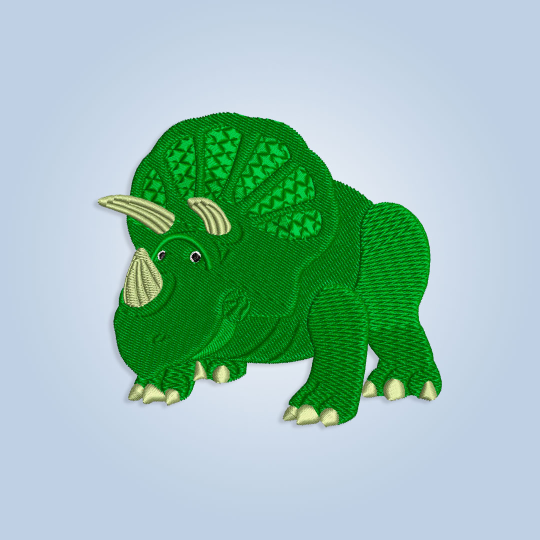 Trixie Triceratops Embroidery design files