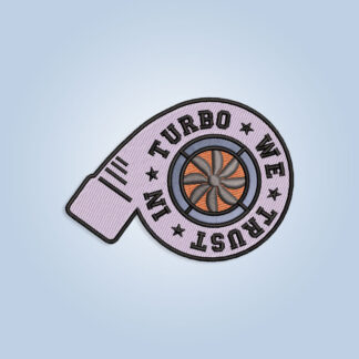 In Turbo We Trust, Turbo Embroidery design