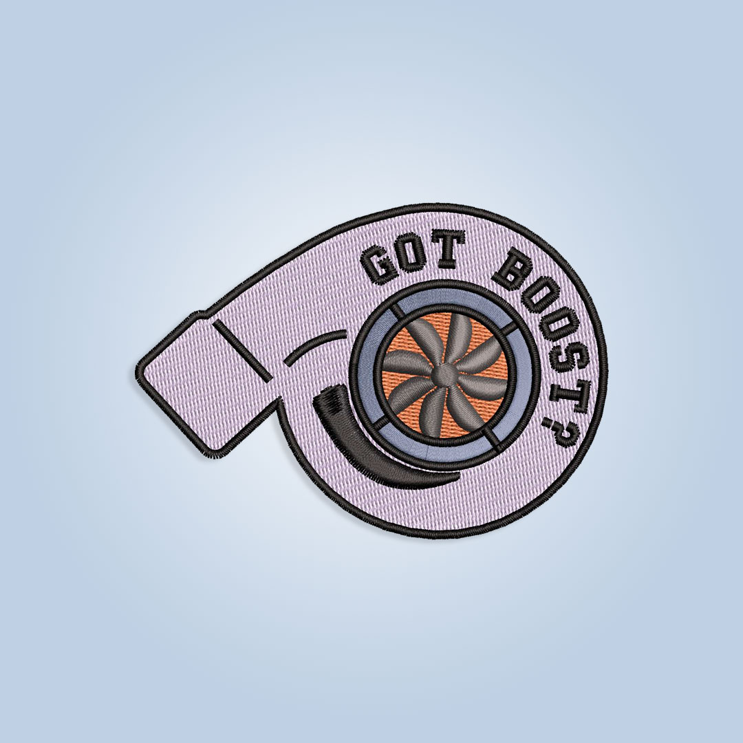 Got Boost, Turbo Embroidery design