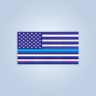 US Thin Blue line flag Embroidery design files