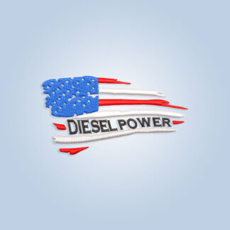 Diesel Power US flag Embroidery design files