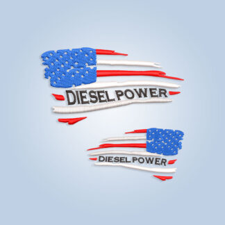 Diesel Power US flag Embroidery design