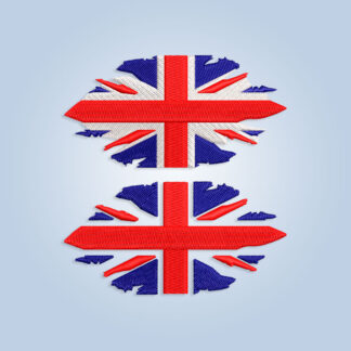 Ragged Flag of United Kingdom Embroidery design
