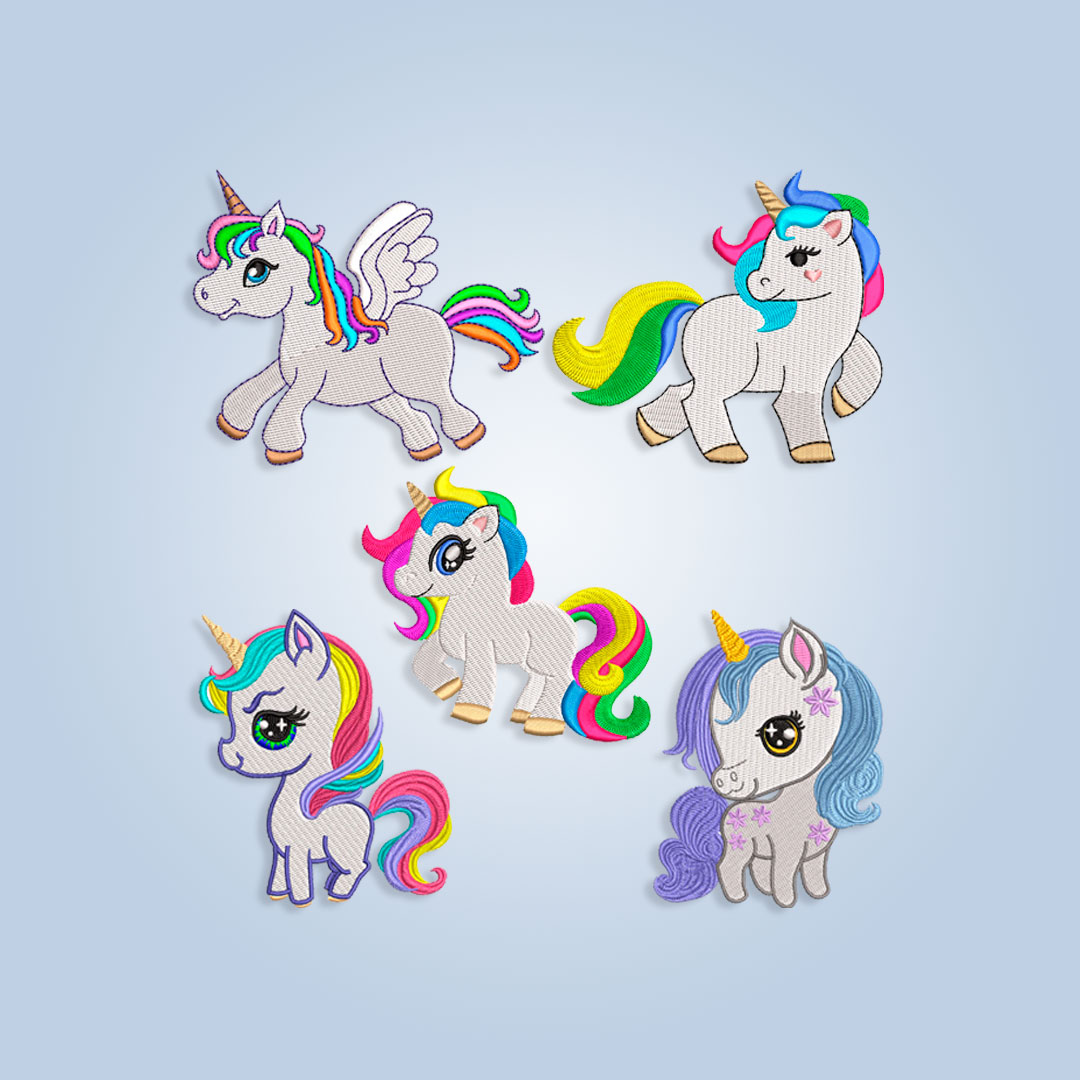 Unicorns Embroidery design