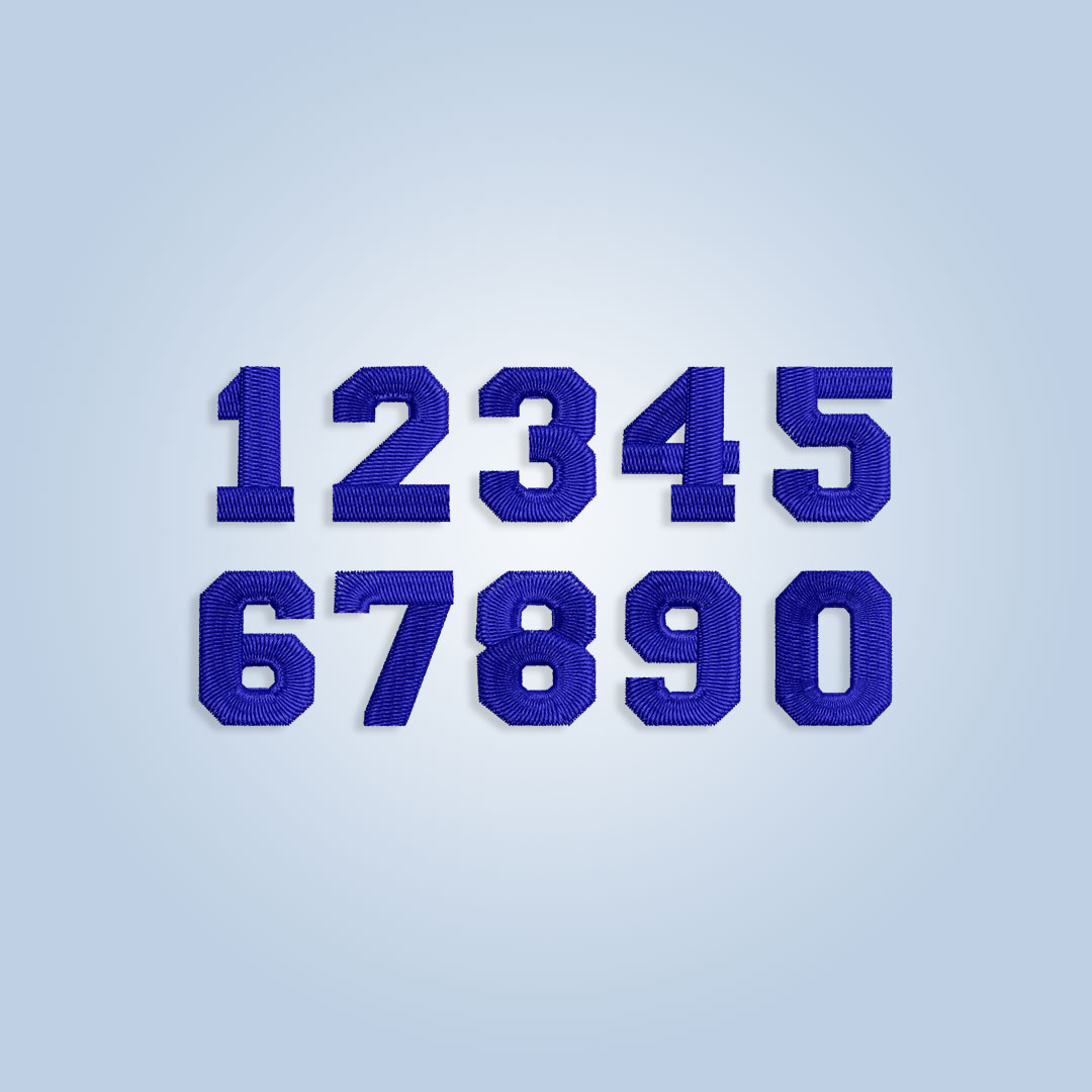 Varsity Sport Numbers Embroidery design files