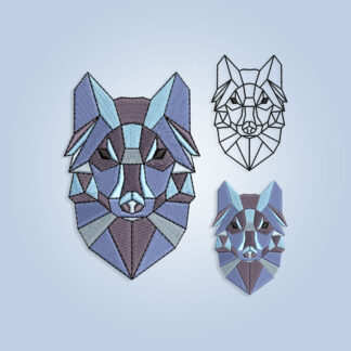 Geometric Dog Embroidery design files