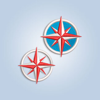 Compass Rose embroidery design files